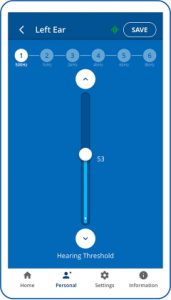 Built-in hearing assessment in W&H BeHear app