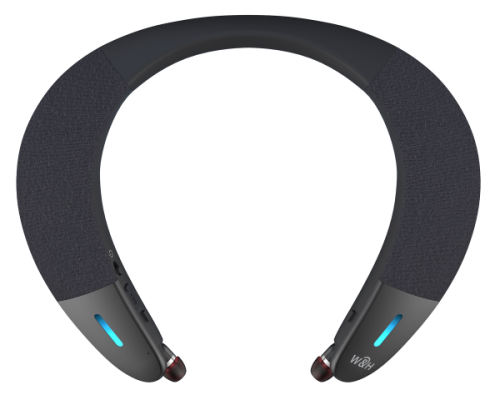 BeHear PROXY is a comfortable, neck speaker style, personalizable hearing amplifier for TV, mobile calls, music, gaming, and world sounds.