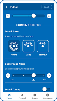 Sound Focus directionality in BeHear