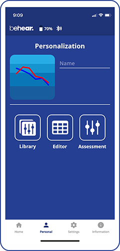 Amplification personalization in BeHear headset